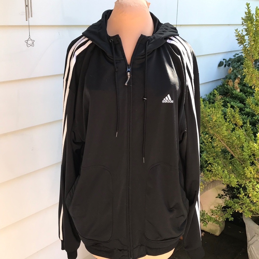 Adidas men’s black athletic hoodie SZ Large